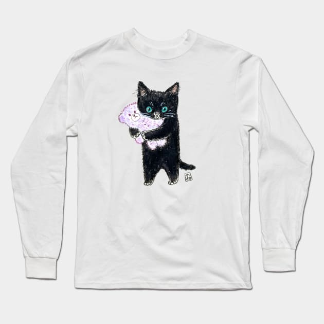 Don't touch my friend Long Sleeve T-Shirt by colorofmori